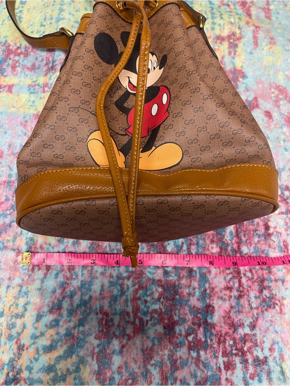 Mickey Mouse Brown Drawstring Backpack - Picture 4 of 8